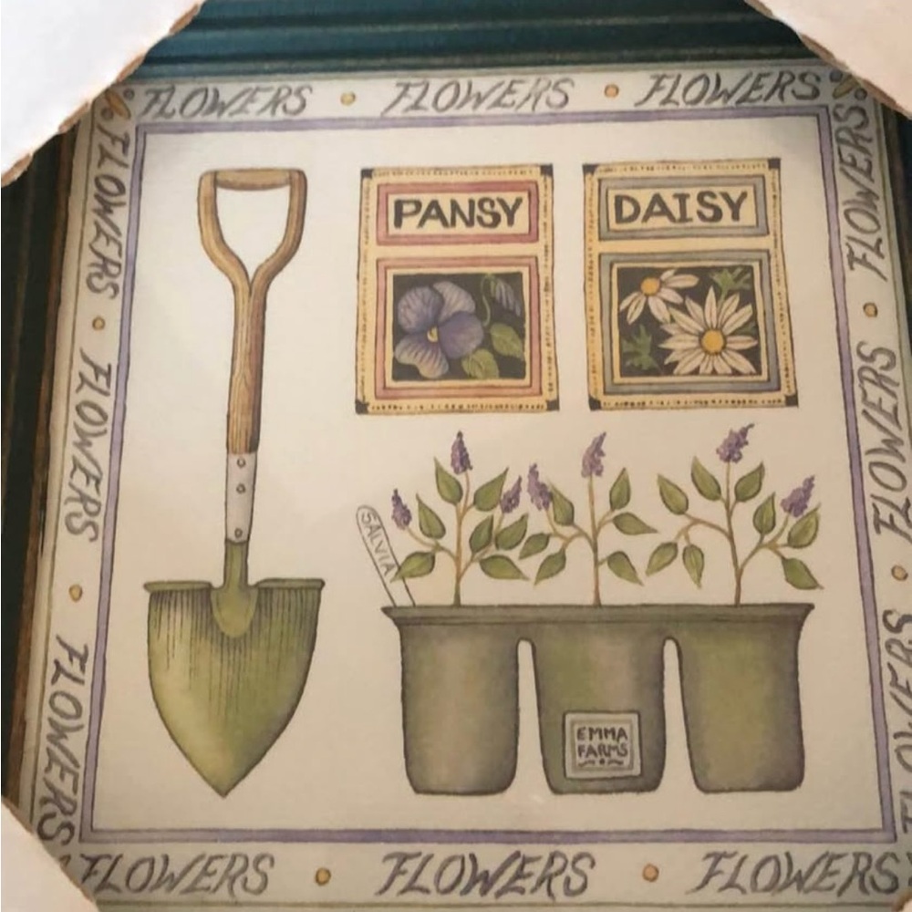 Pier 1, Karyn Frances Gray prints, set of 4 New in packing, Garden Theme